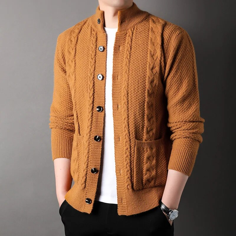 Sanna – Men’s Structured Knit Cardigan