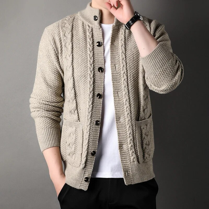 Sanna – Men’s Structured Knit Cardigan