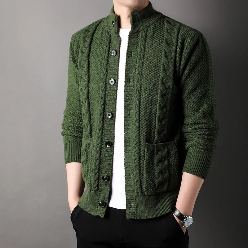 Sanna – Men’s Structured Knit Cardigan