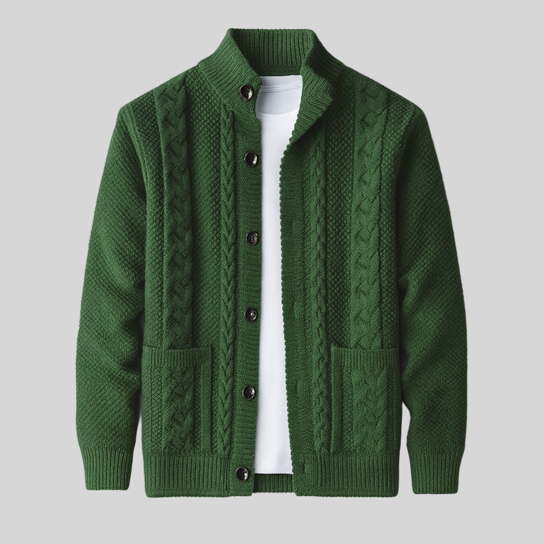 Sanna – Men’s Structured Knit Cardigan