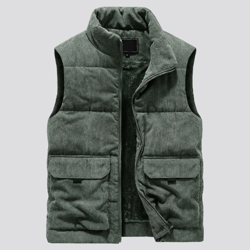 Digby – Men’s Quilted Corduroy-Trim Gilet