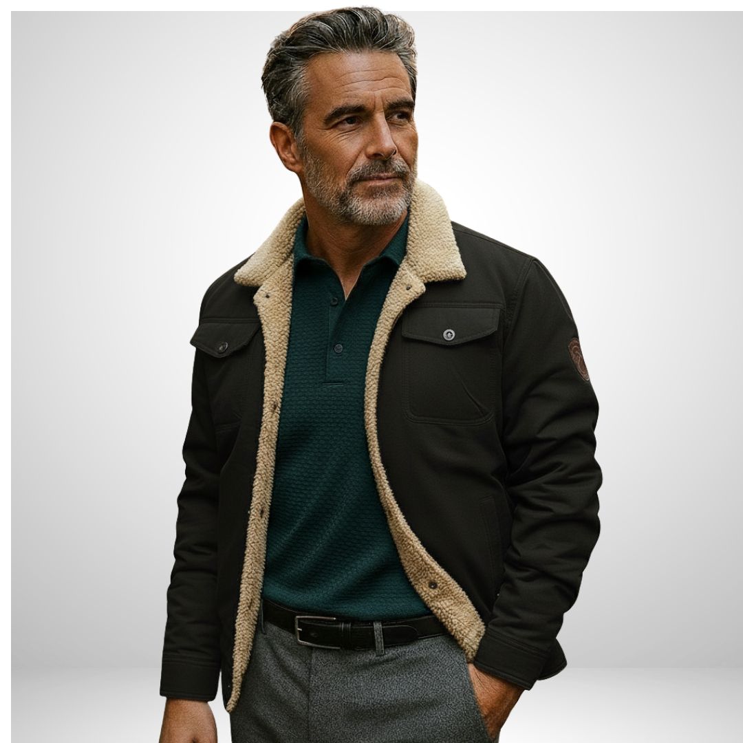 Massimo – Men’s Faux Fur-Lined Winter Bomber Jacket