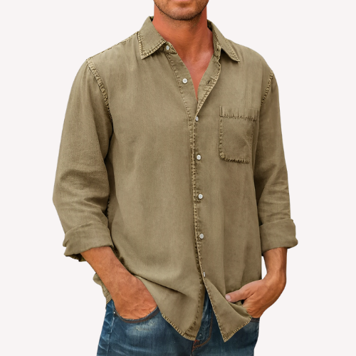 Elvio – Men’s Breathable Denim Shirt