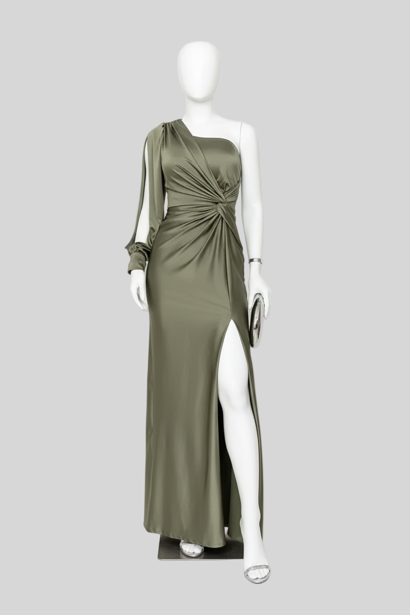 Fleur – Women’s One-Shoulder Evening Maxi Dress