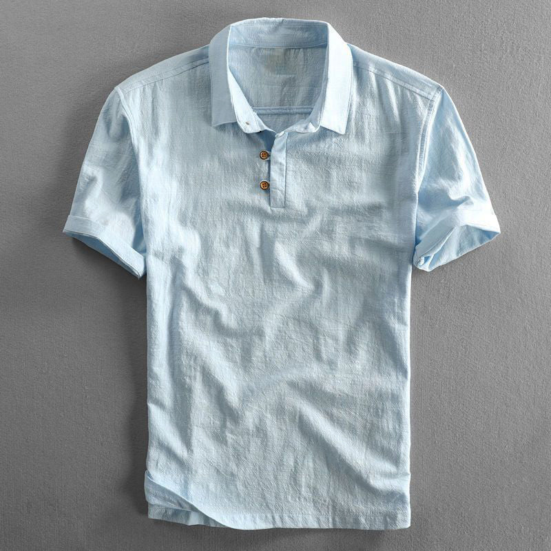 Elio – Men’s Linen Cotton Polo Shirt
