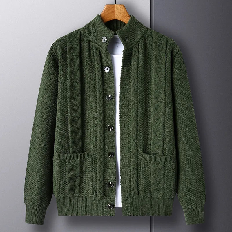 Sanna – Men’s Structured Knit Cardigan
