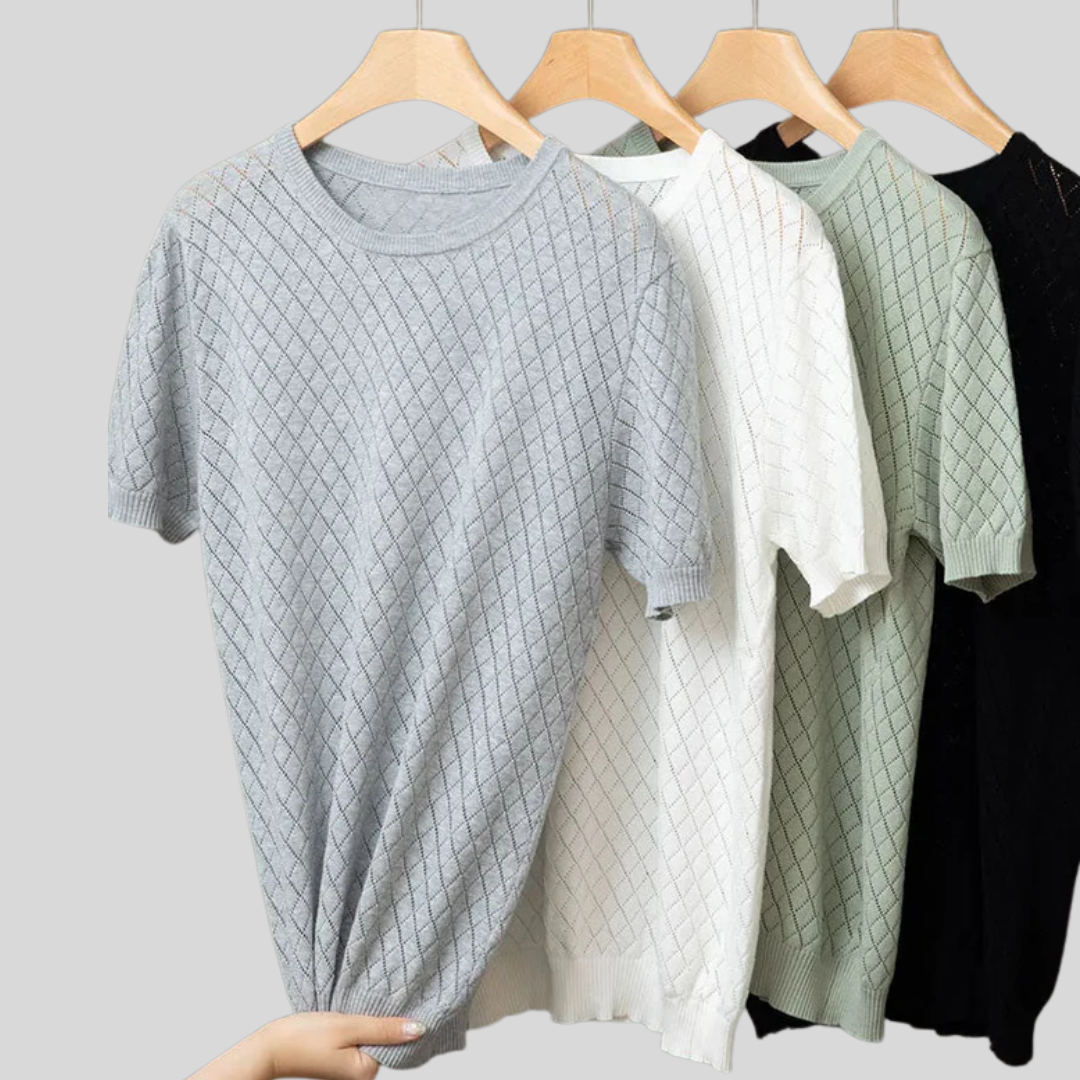 Reed – Diamond-Pattern Summer T-Shirt