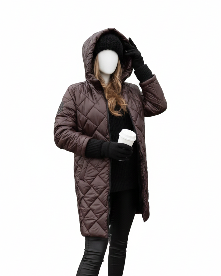Elora – Women’s Quilted Down Hooded Jacket