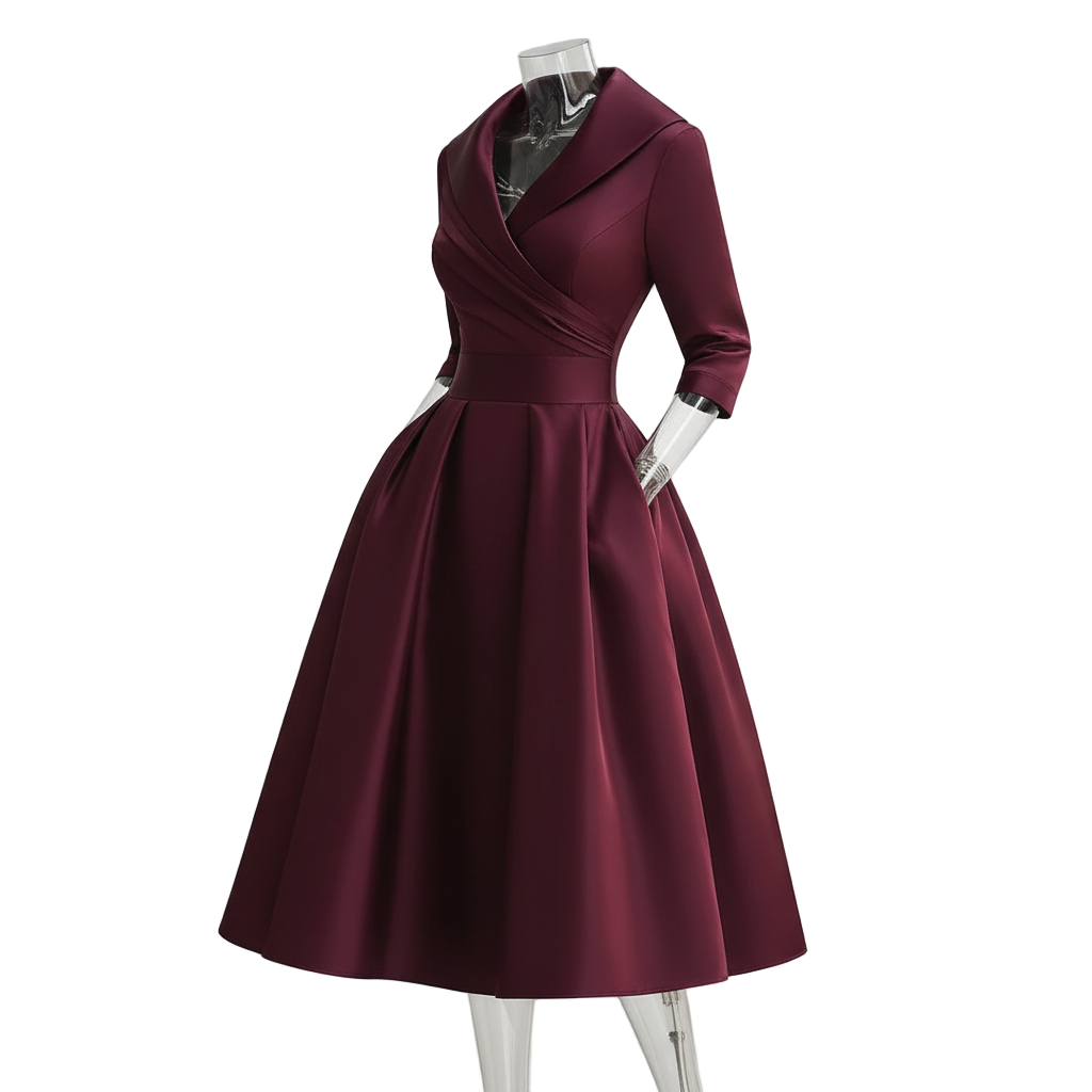 Liana – Women’s V-Neck Midi Dress