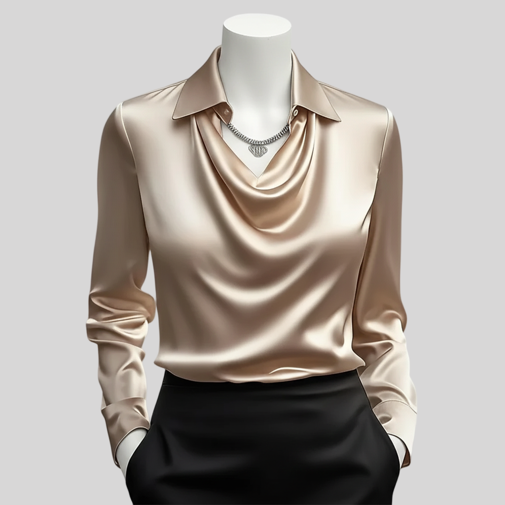 Natalie – Women’s Elegant Fit Satin Blouse