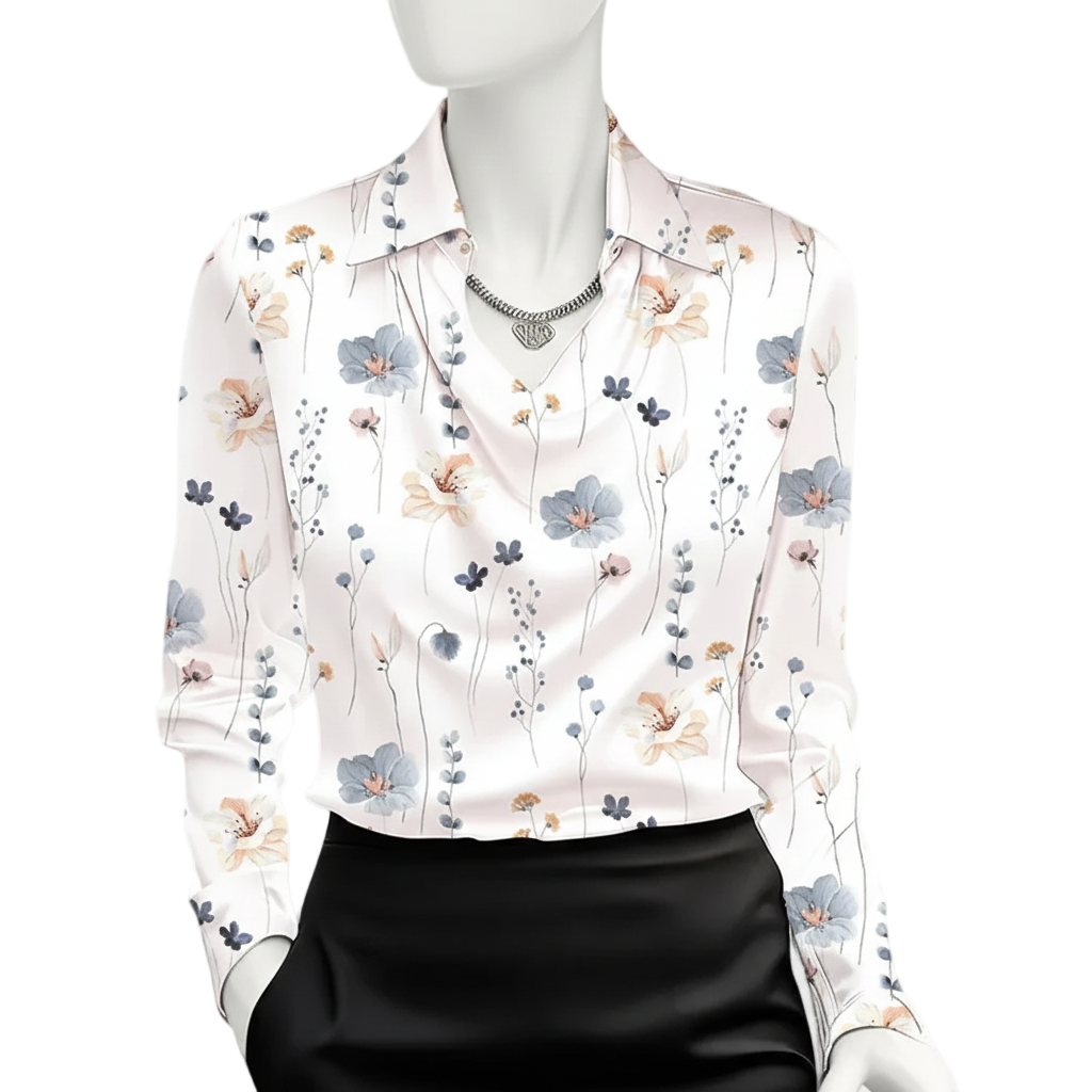 Natalie – Women’s Elegant Fit Satin Blouse