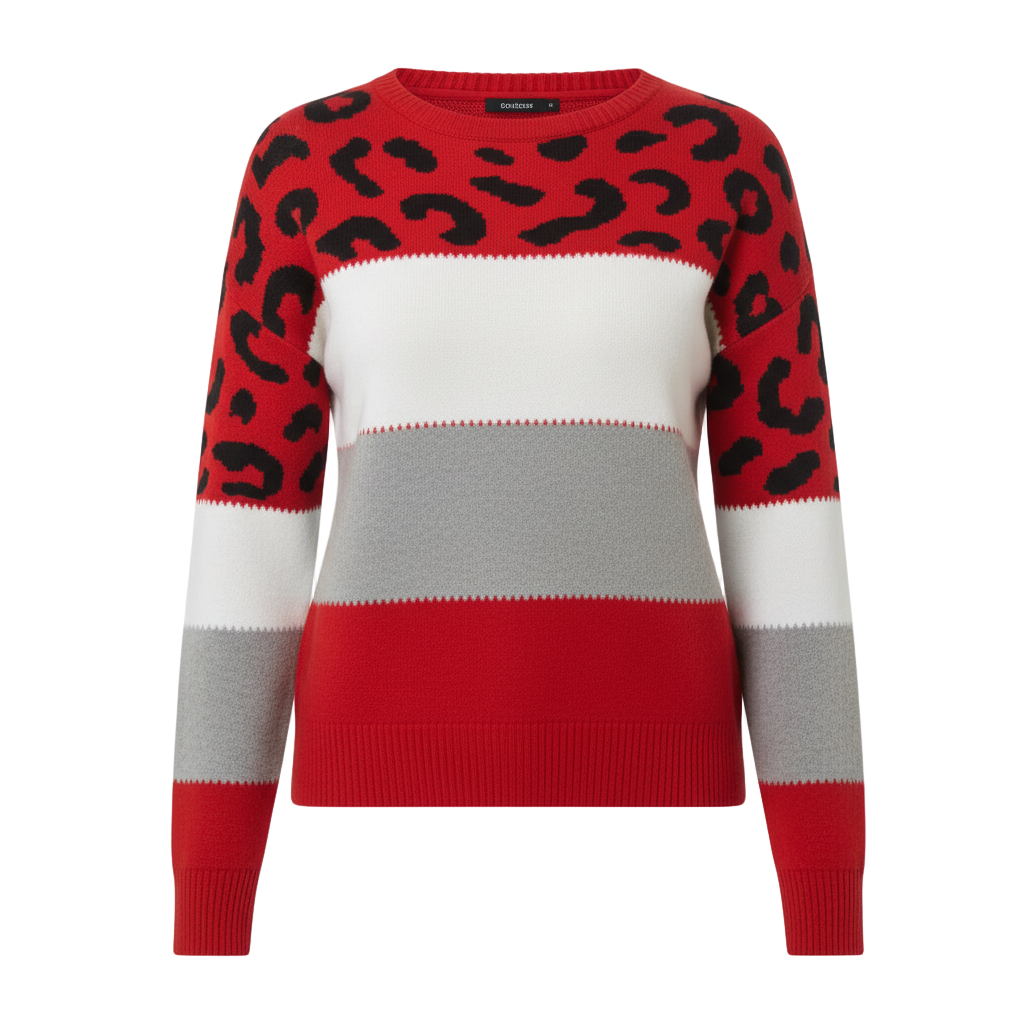 Celina – Elegant Leopard Print Sweater