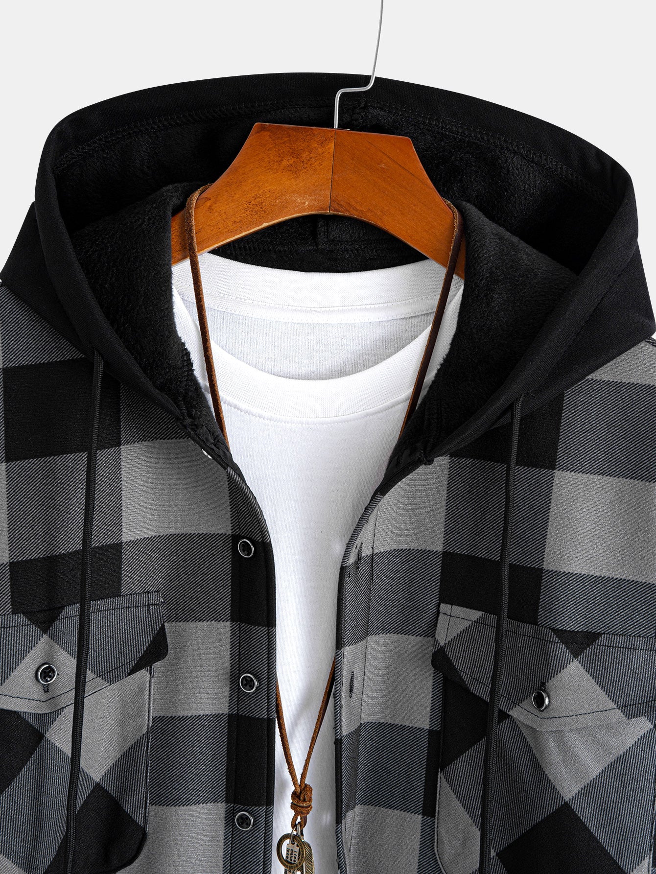 Harrison – Men’s Fleece-Lined Flannel Hooded Shirt