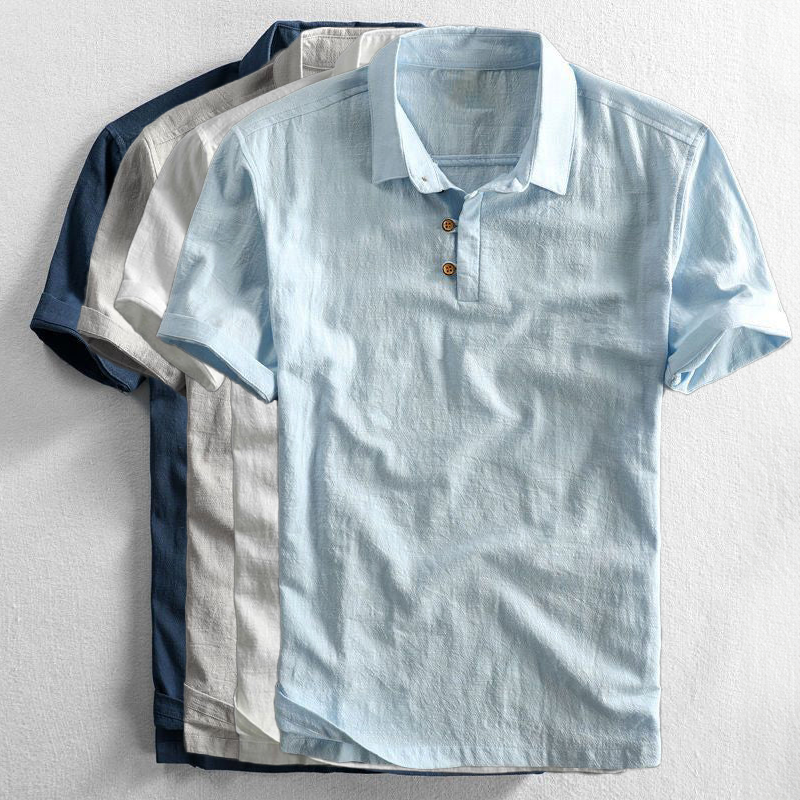Elio – Men’s Linen Cotton Polo Shirt