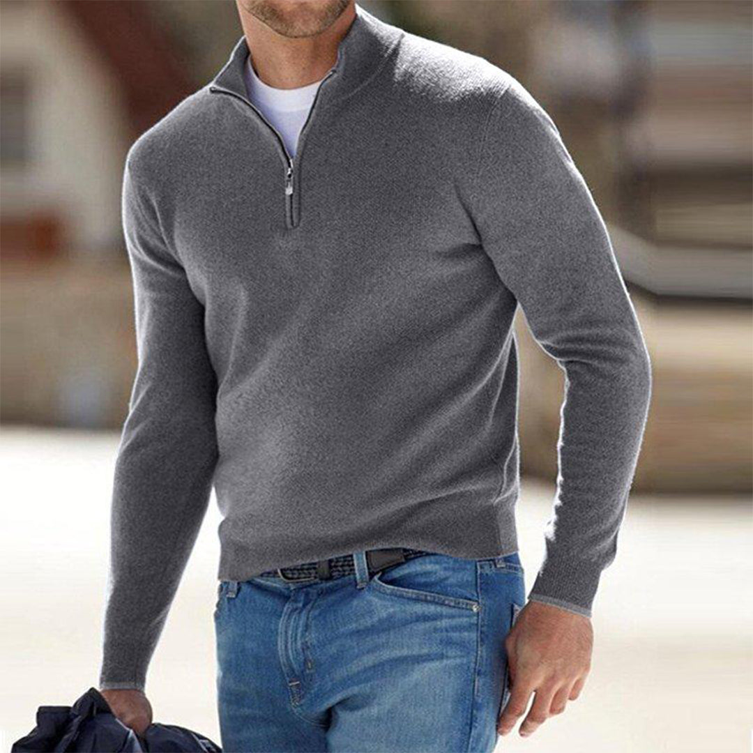 Tiziano – Men’s Half‑Zip Fleece Sweater