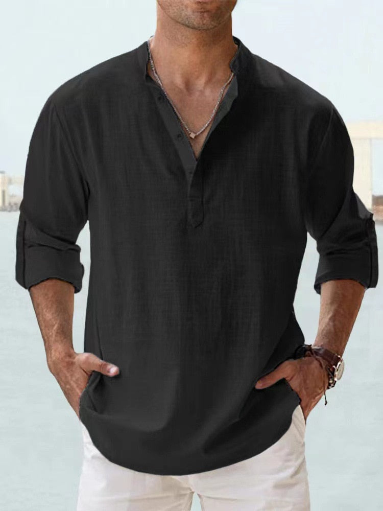 Loranzo – Men’s Breathable Linen Shirt