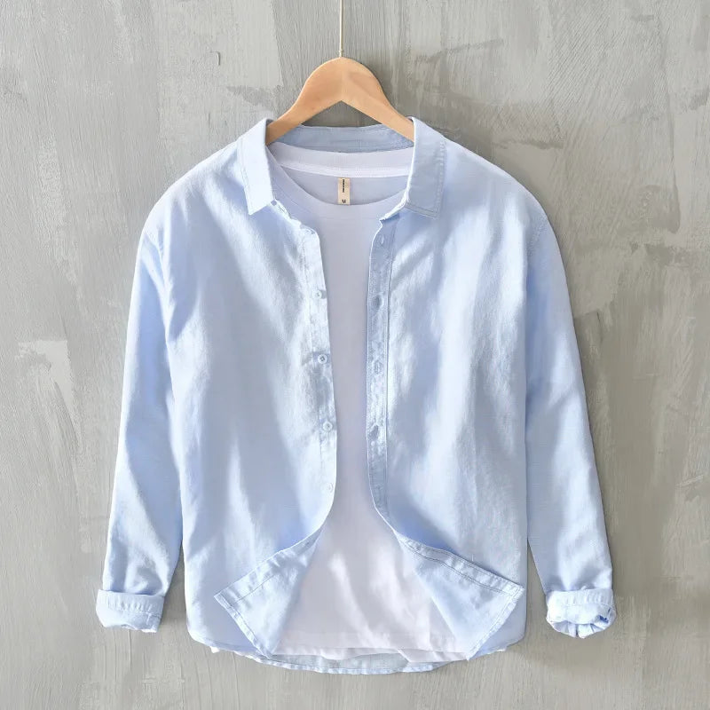 Hugh | Tailored Cotton-Linen Shirt