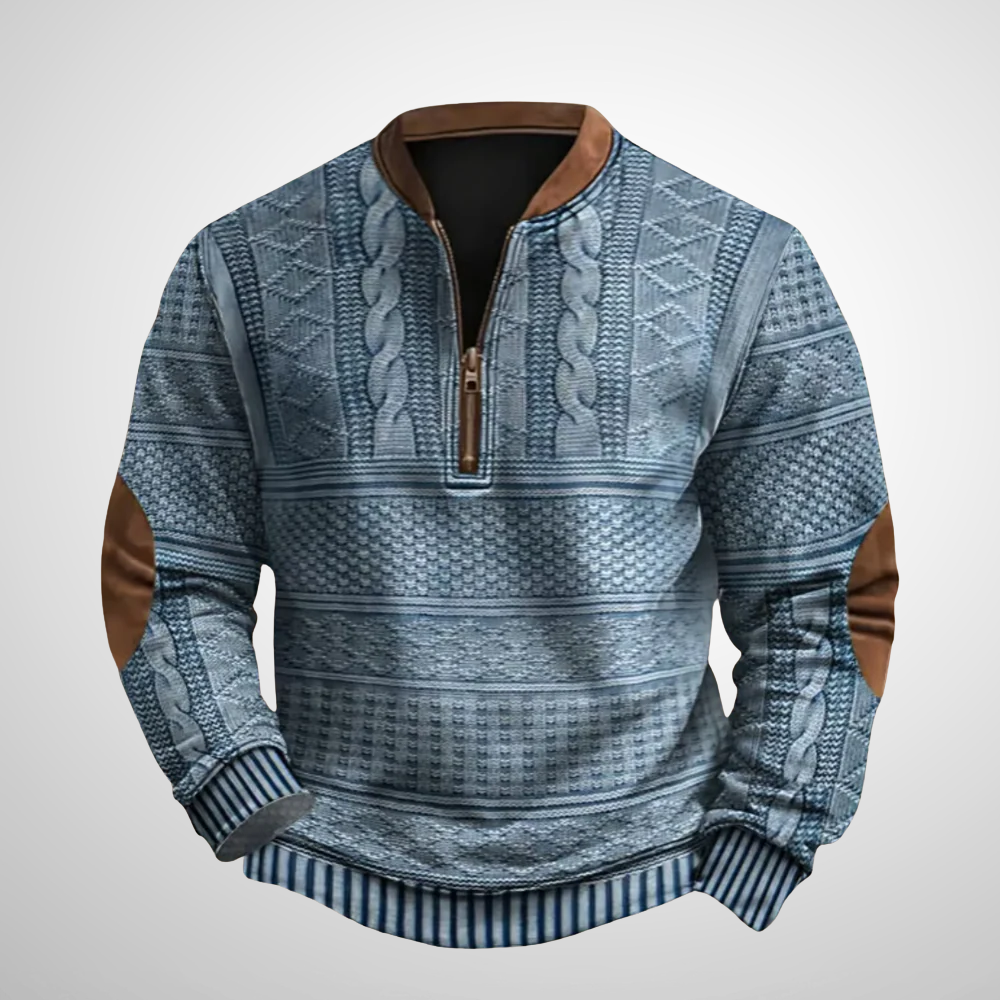 Arthur – Men’s Zip‑Detail Knit Sweater