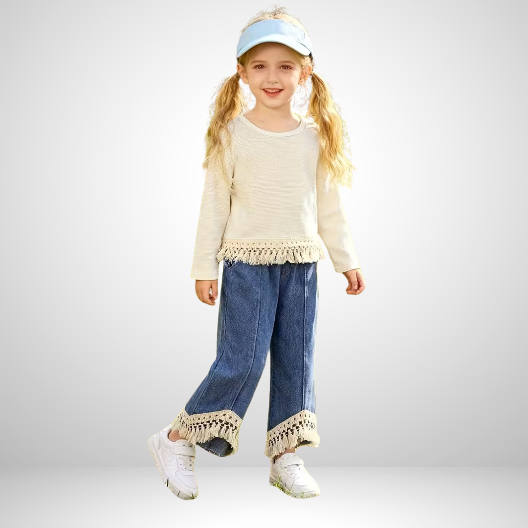 Stela – Girls’ Tassel Top and Pants Set