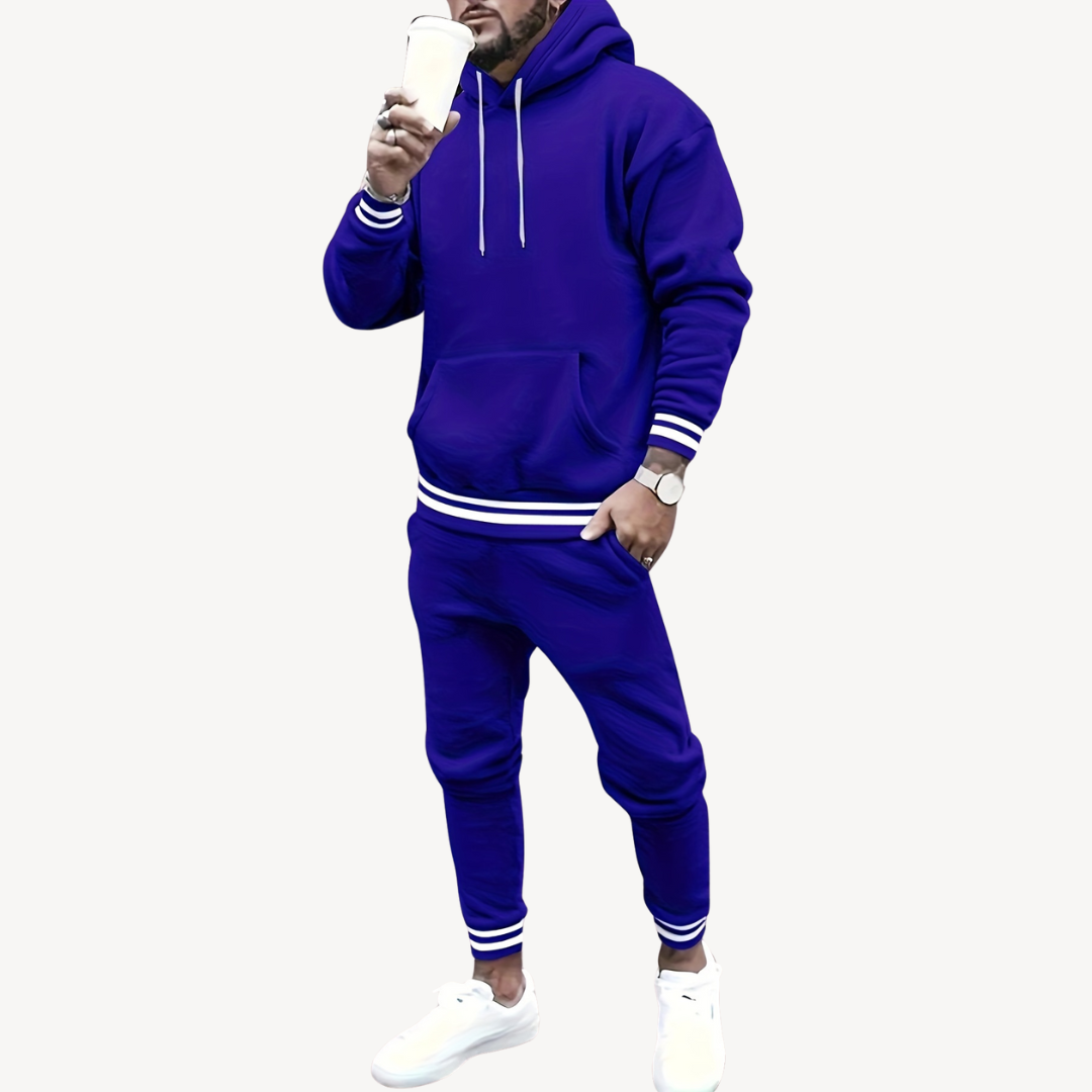 Jarvis – Striped Hoodie & Jogger Tracksuit Set