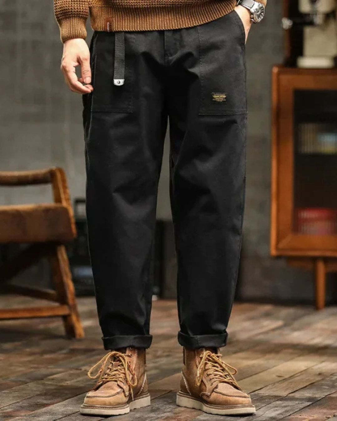 Lennox – Men’s Vintage Cargo Cotton Trousers