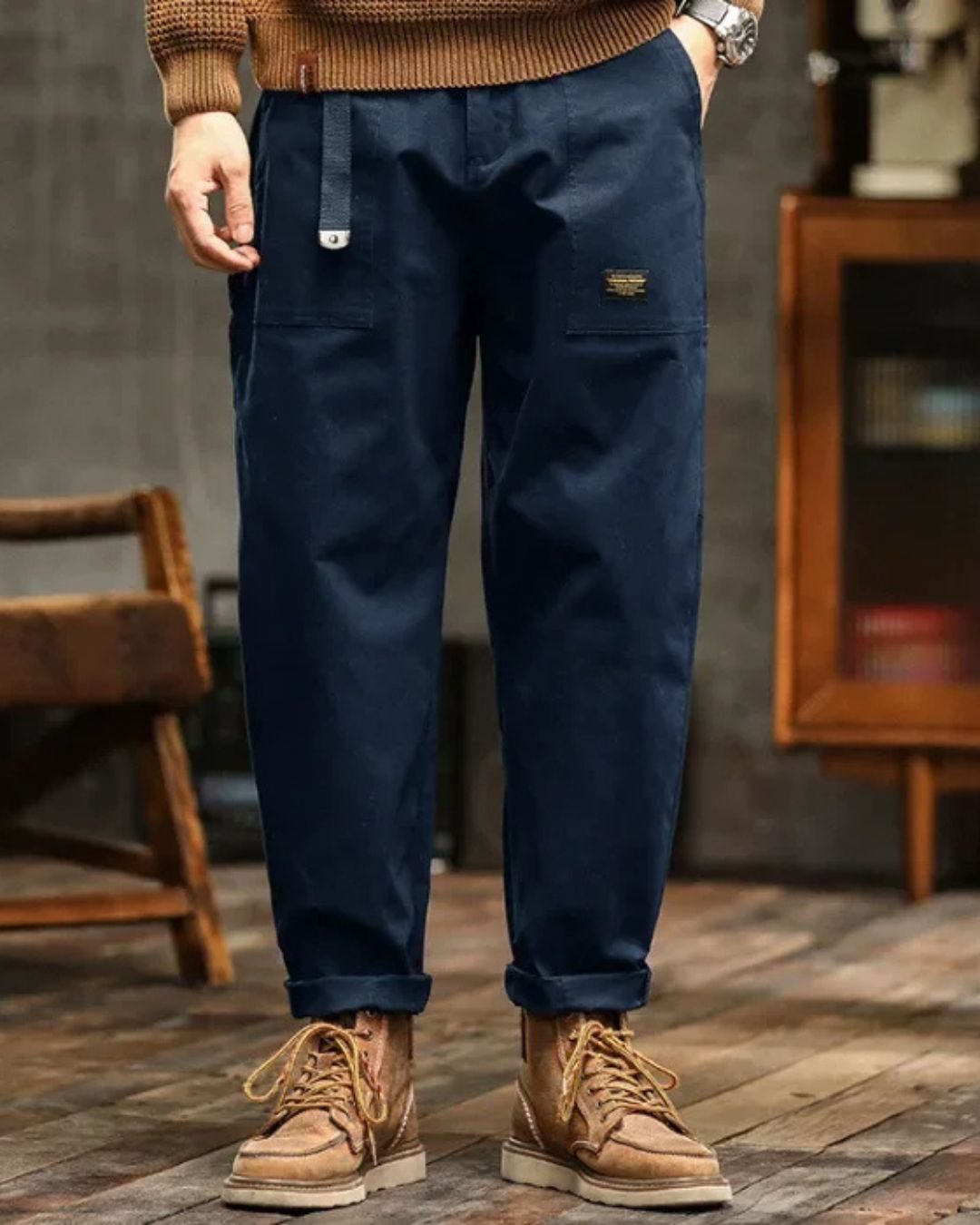 Lennox – Men’s Vintage Cargo Cotton Trousers