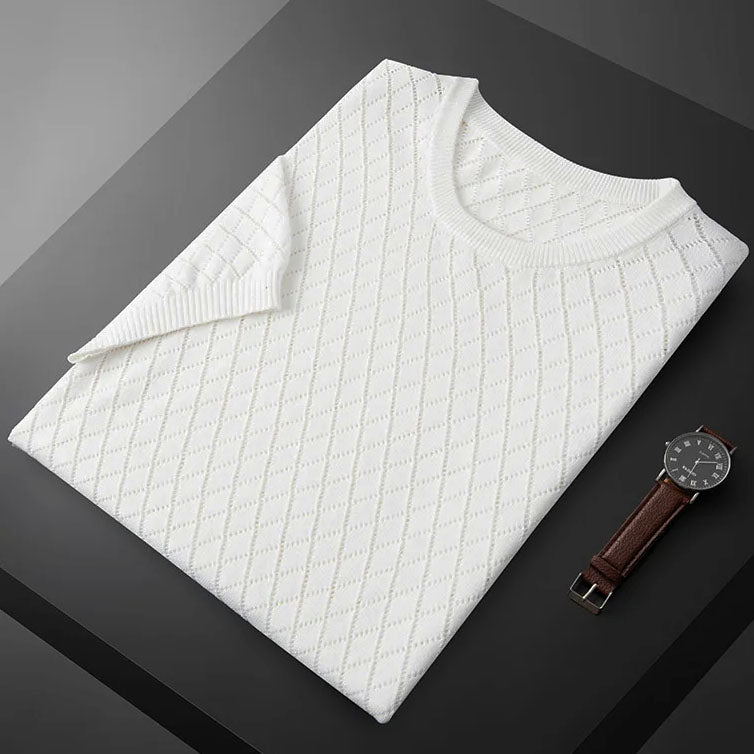 Reed – Diamond-Pattern Summer T-Shirt