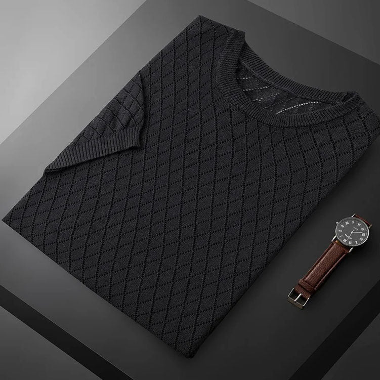 Reed – Diamond-Pattern Summer T-Shirt