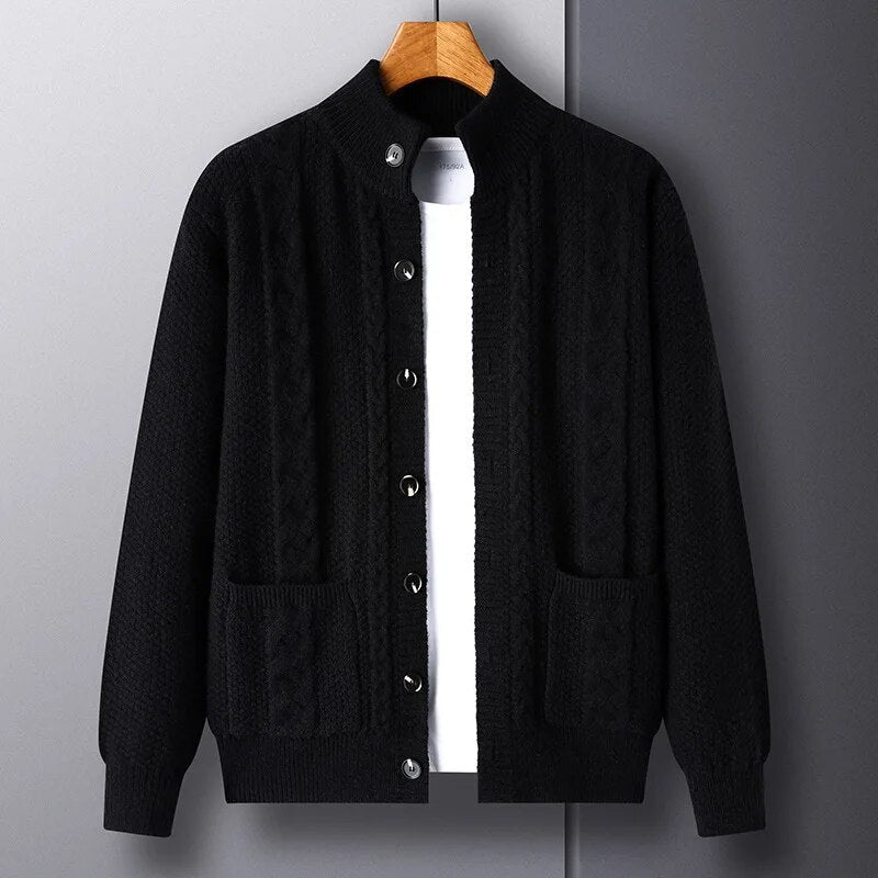 Sanna – Men’s Structured Knit Cardigan