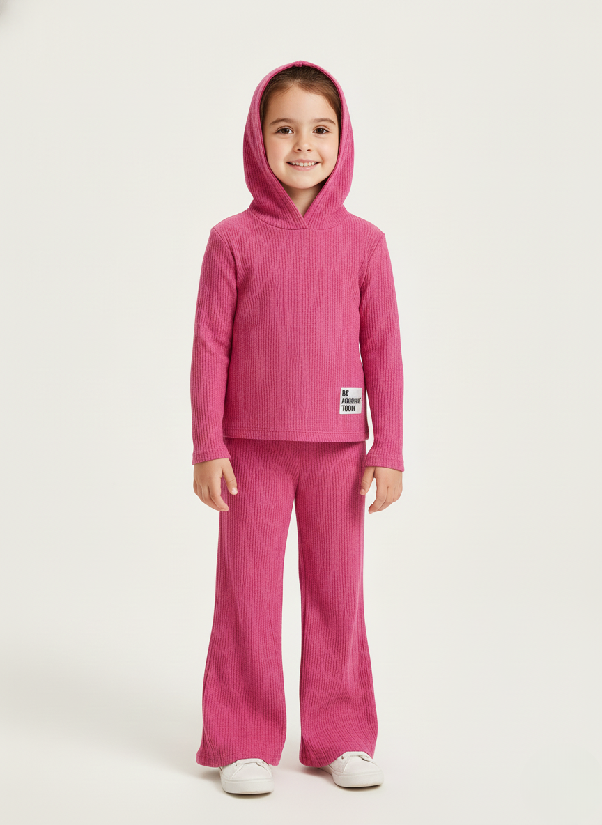 Zoey – Girls’ Hooded Long-Sleeve Two-Piece Flare Pants Set