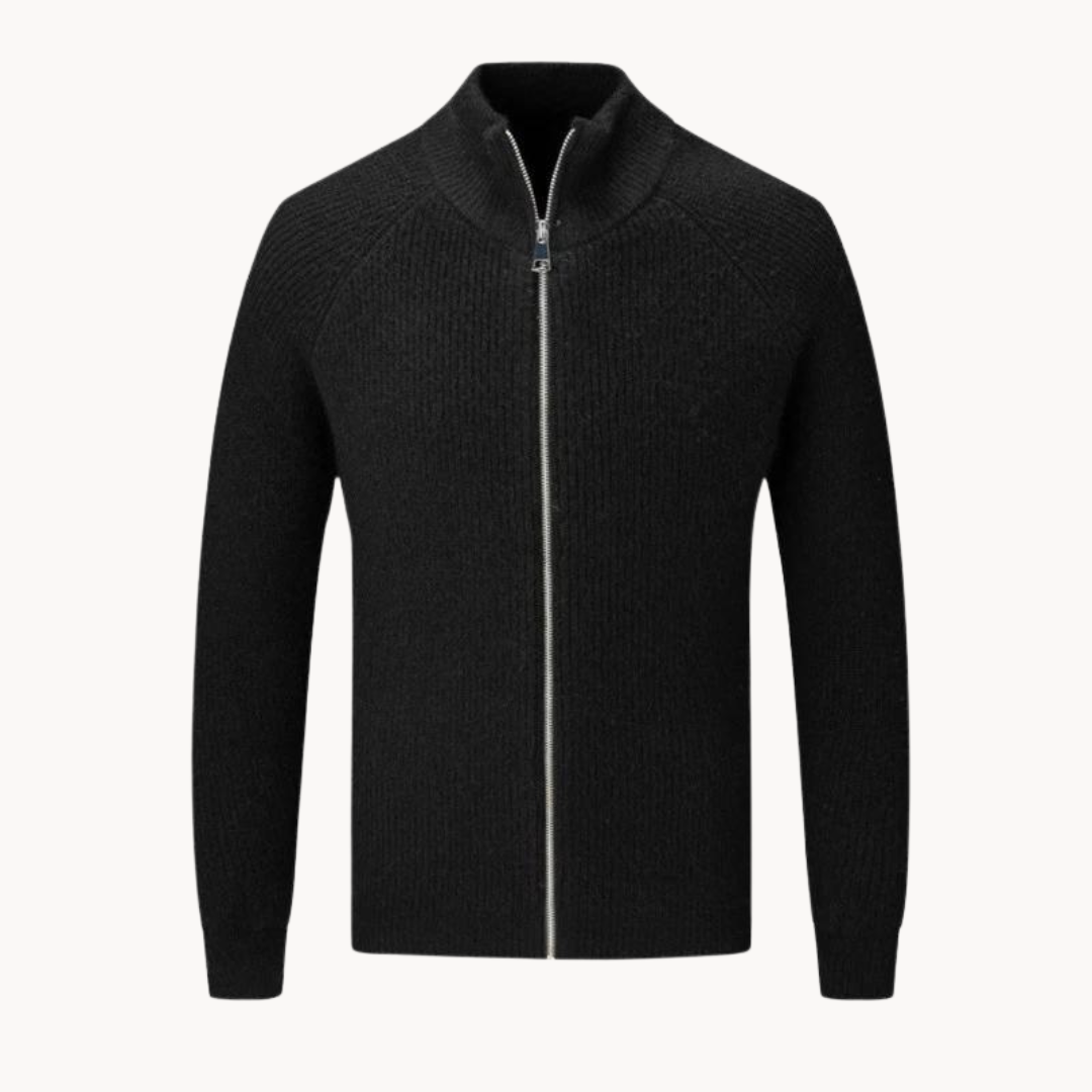 Giorgio – Minimalist Zip-Up Cardigan