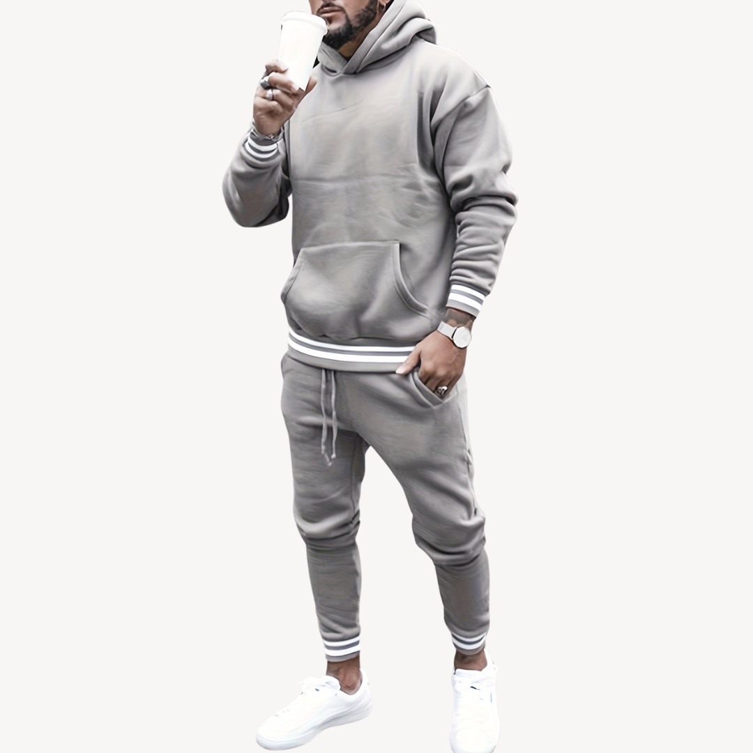Jarvis – Striped Hoodie & Jogger Tracksuit Set