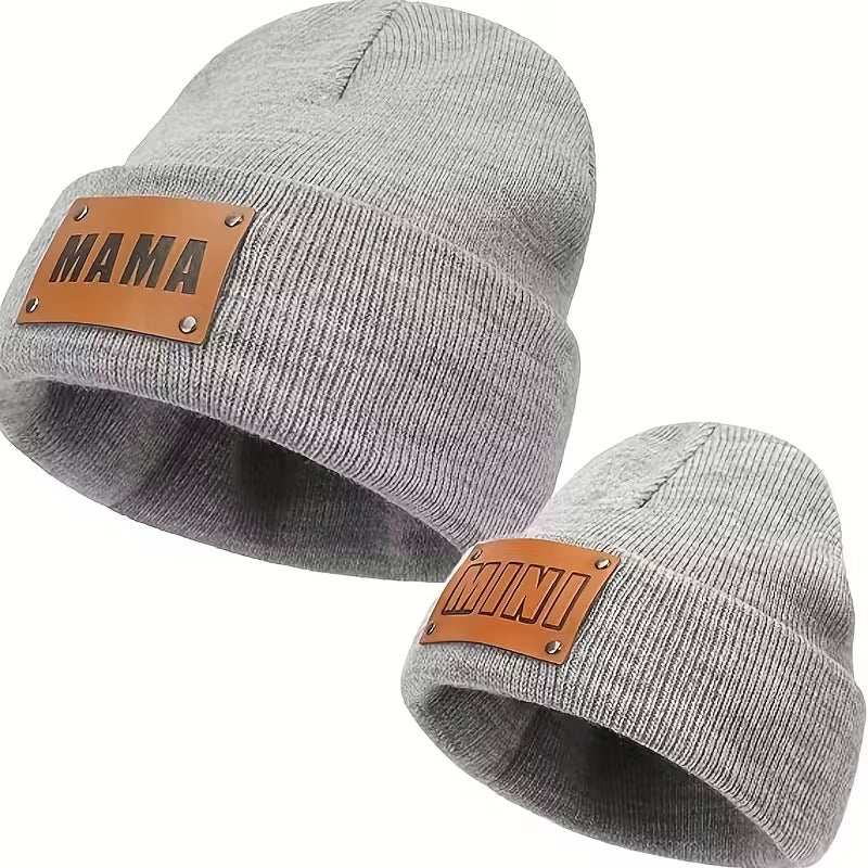 Amara – Mother & Kids Winter Knit Beanie Set