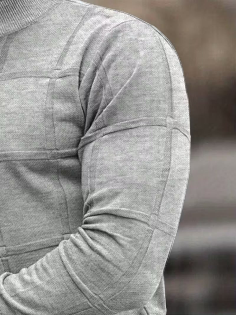 Aaron – Men’s Thermal Knit Stand Collar Sweater