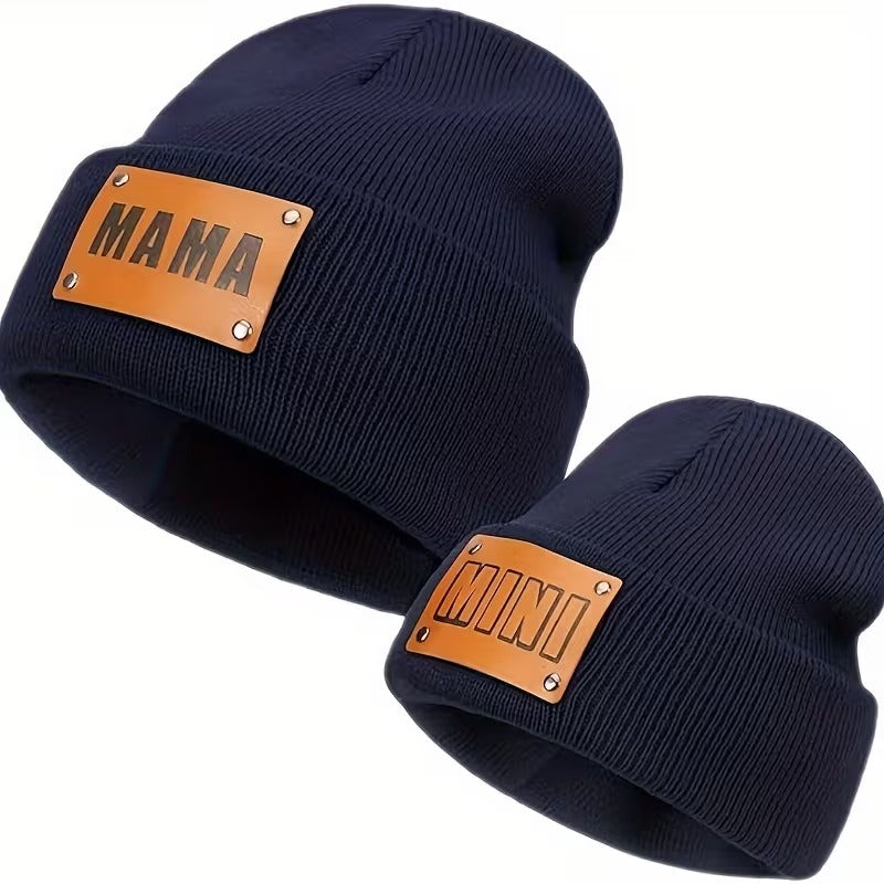 Amara – Mother & Kids Winter Knit Beanie Set
