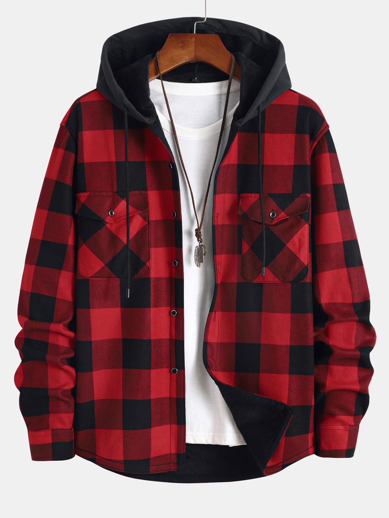 Harrison – Men’s Fleece-Lined Flannel Hooded Shirt