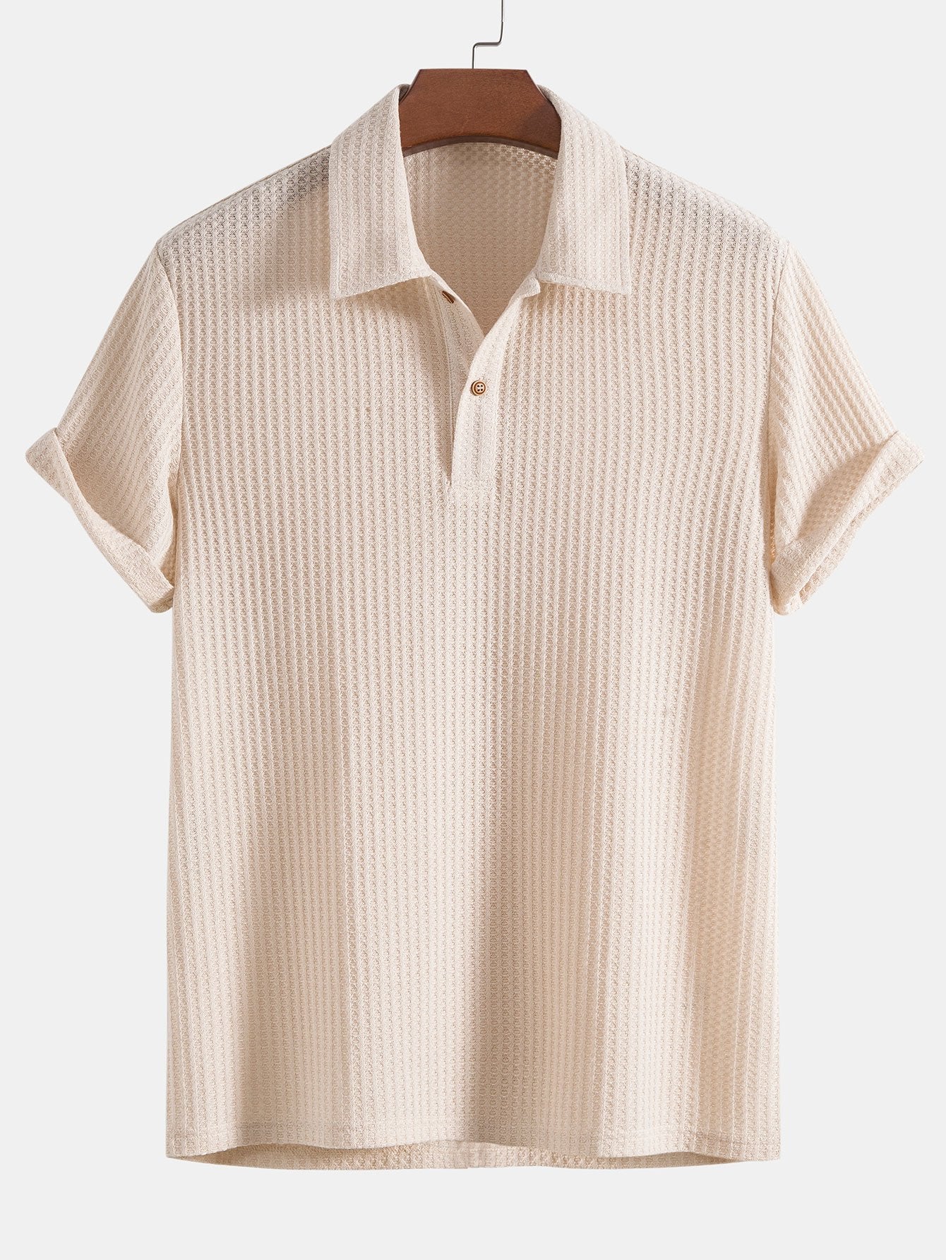Feran – Men’s Waffle Knit Cotton Polo