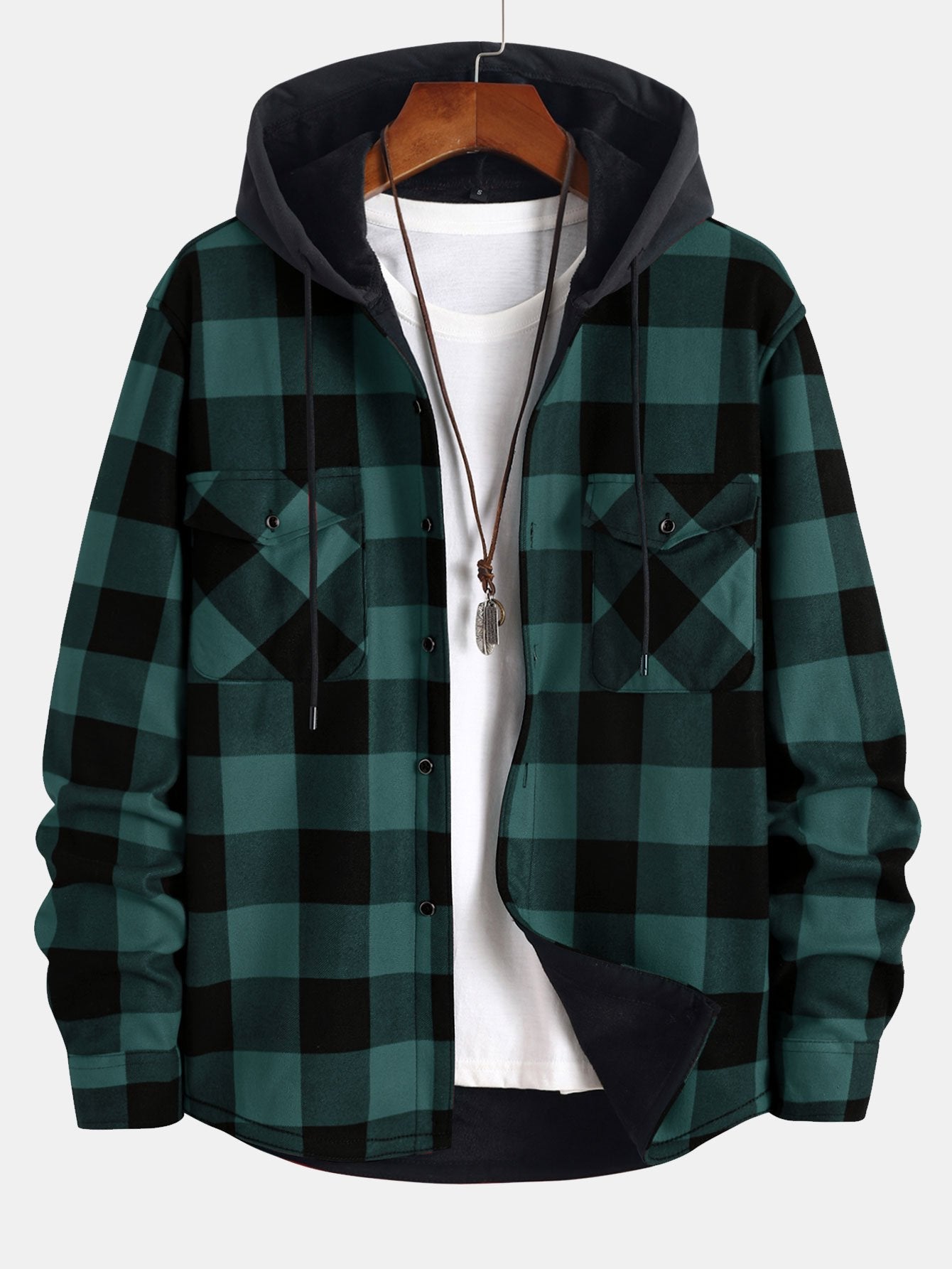 Harrison – Men’s Fleece-Lined Flannel Hooded Shirt