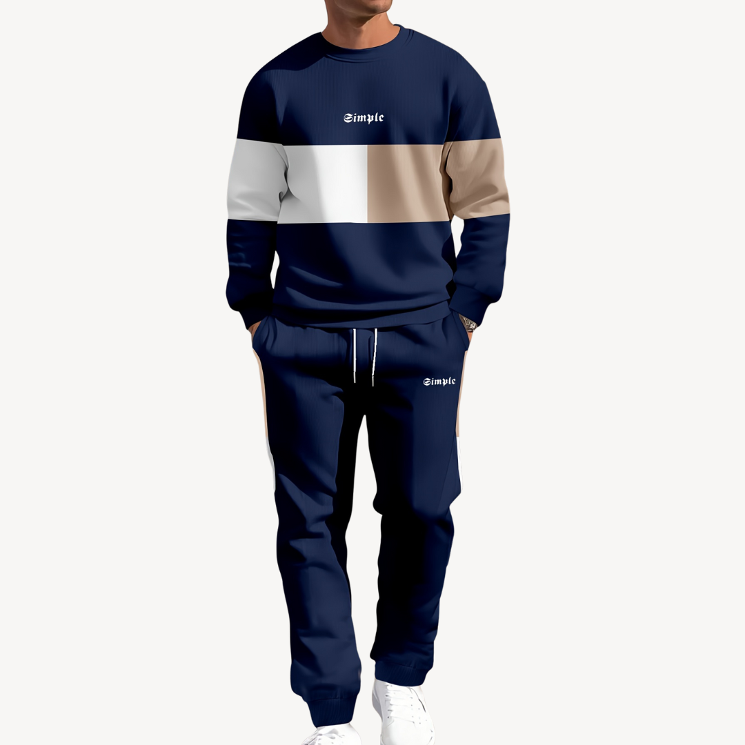Lawson – Colorblock Crew Neck Sweatshirt & Jogger Set
