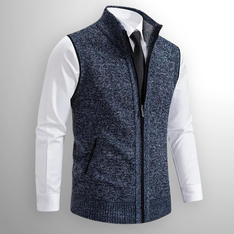 Tarquin – Men’s Wool Blend Full-Zip Vest