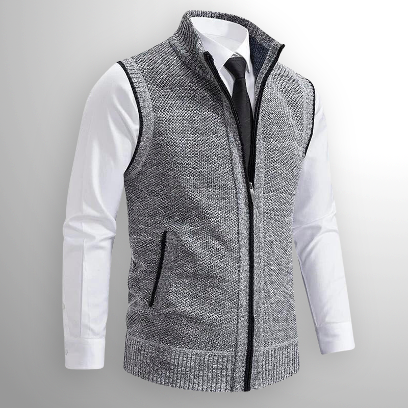 Tarquin – Men’s Wool Blend Full-Zip Vest