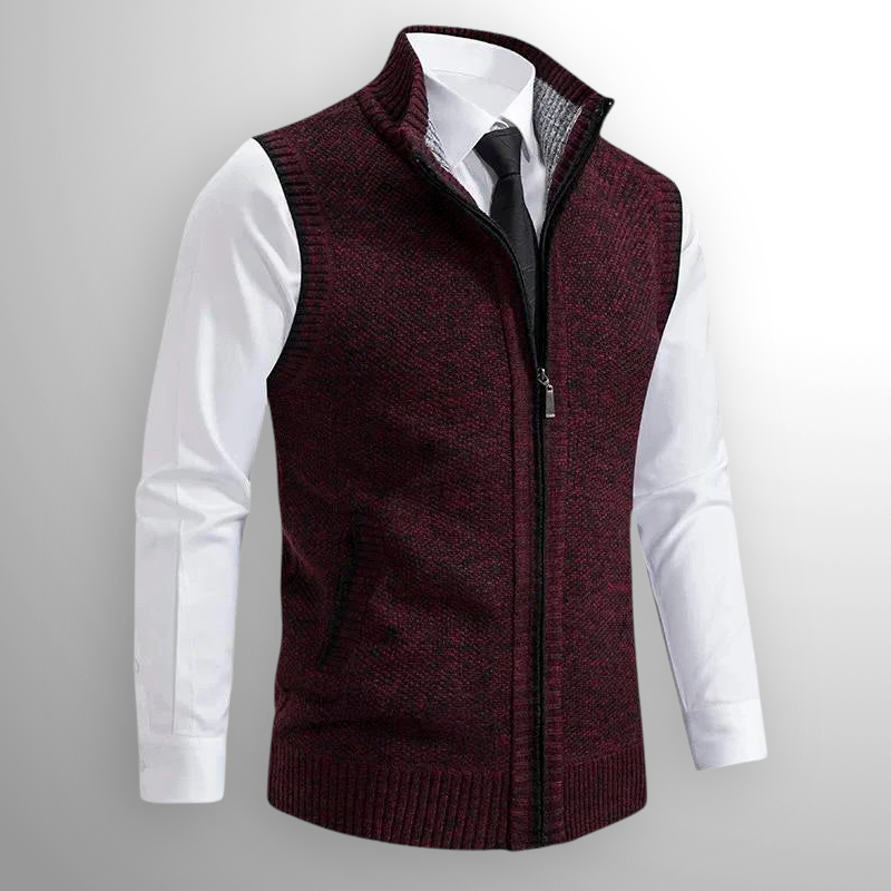Tarquin – Men’s Wool Blend Full-Zip Vest