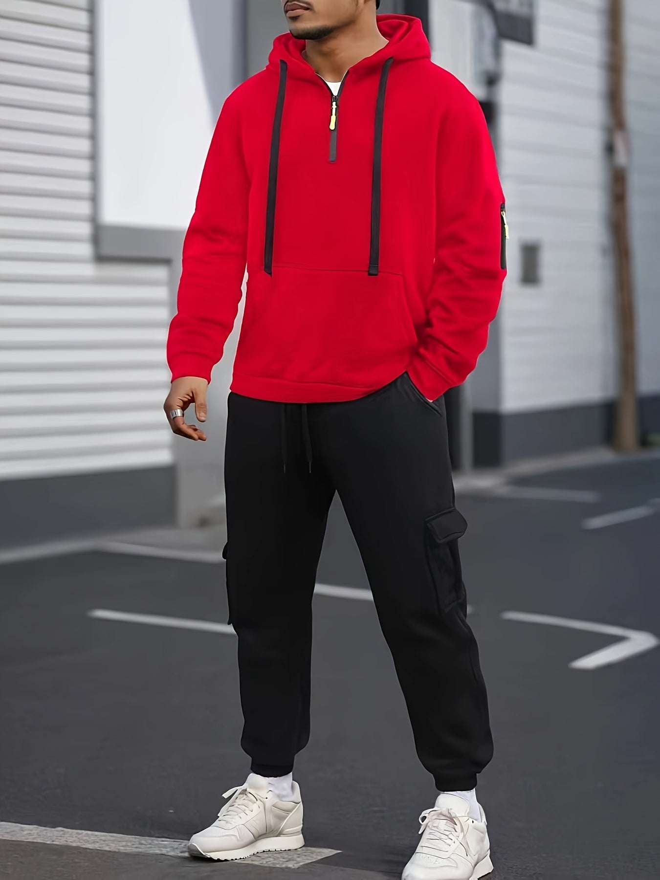Cesario – Men’s Half-Zip Hooded Pullover