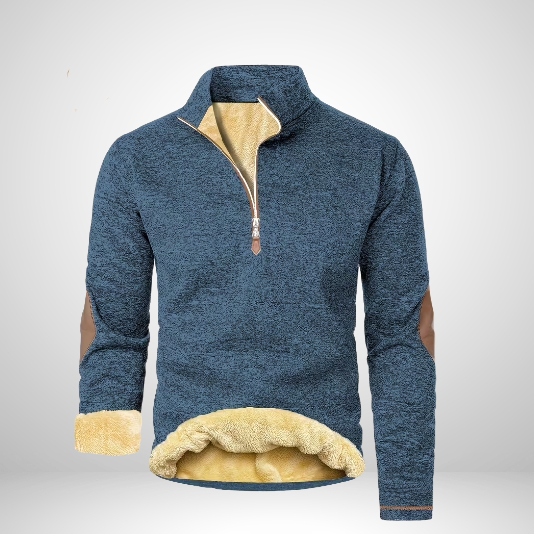 Abraham – Men’s Fleece-Lined Zip Up Sweater