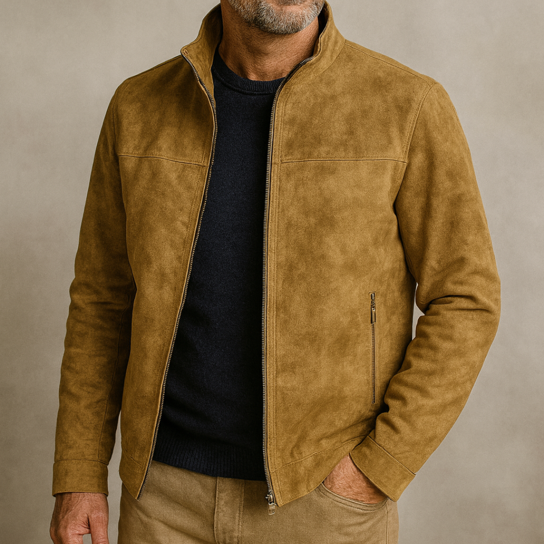 Tobiaas – Men’s Slim-Fit Leather Jacket