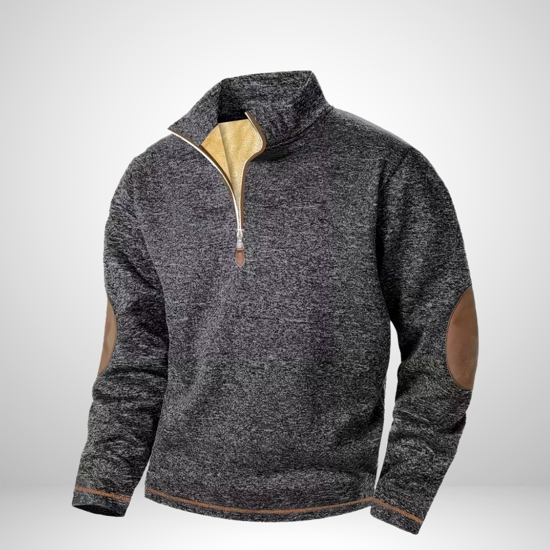 Abraham – Men’s Fleece-Lined Zip Up Sweater