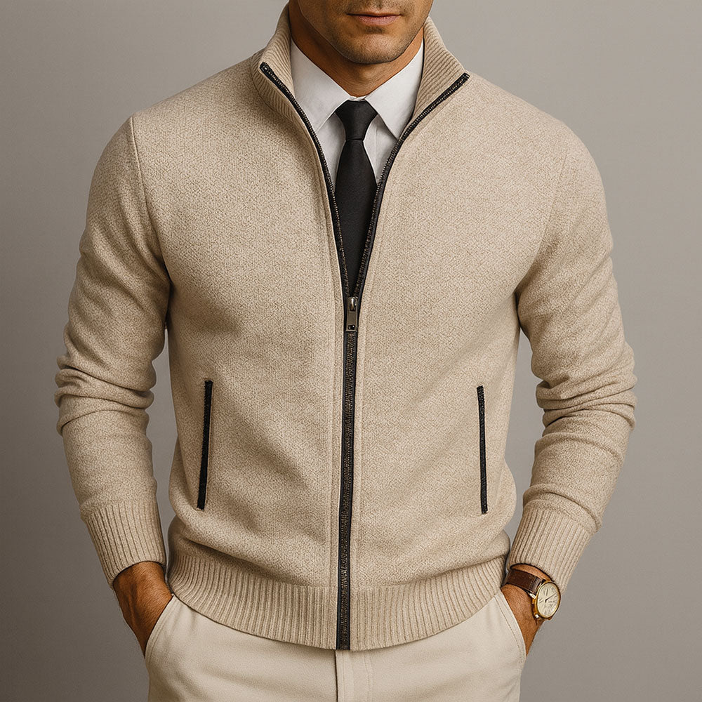 Bennett – Men’s Zip-Up Merino Wool Cardigan