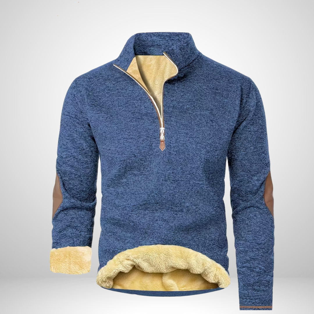 Abraham – Men’s Fleece-Lined Zip Up Sweater