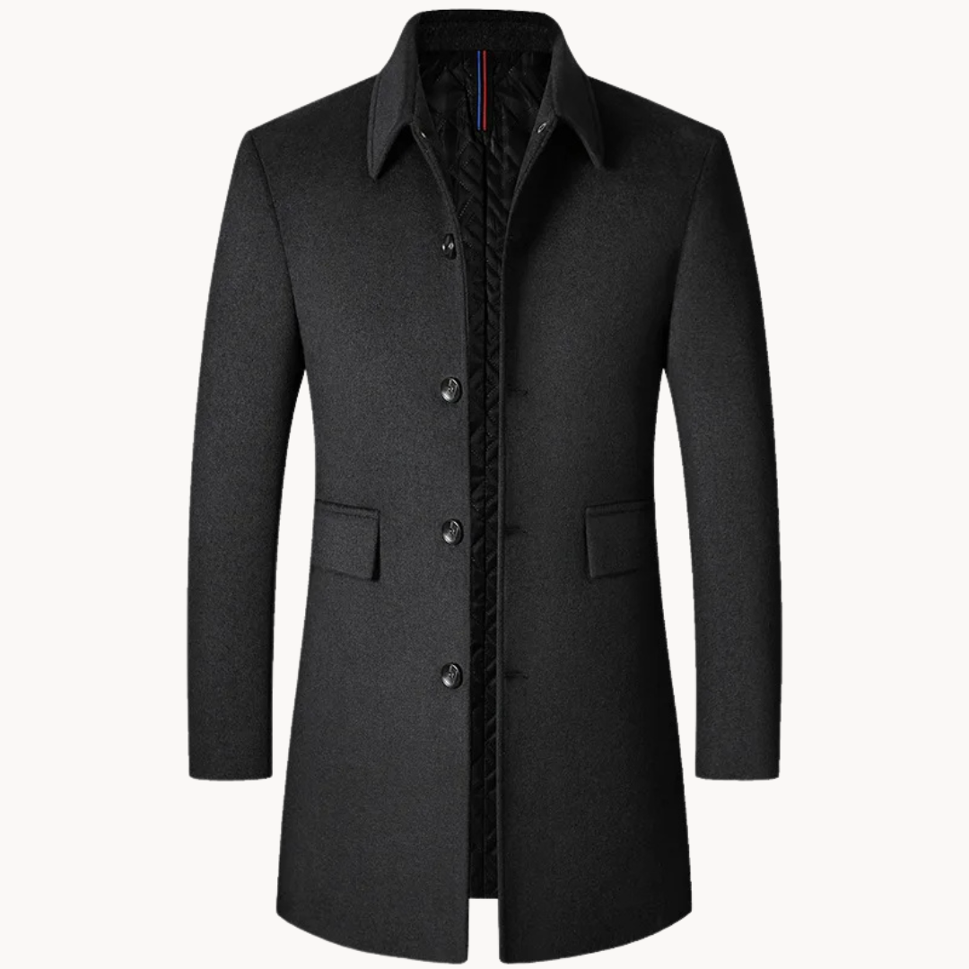 Aldous – Men’s Weather-Resistant Wool Overcoat