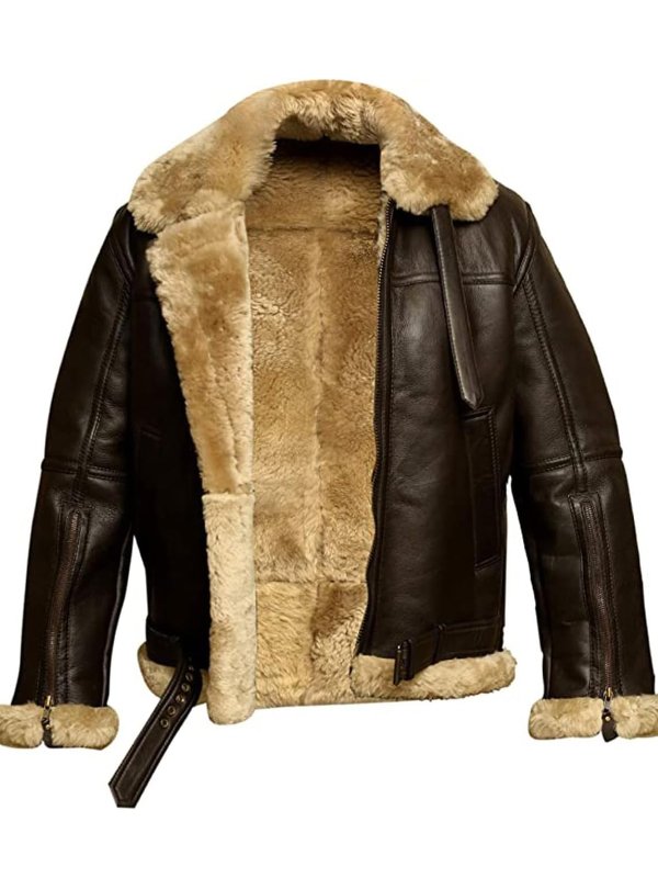 Rian – Men’s Warm Leather Aviator Jacket